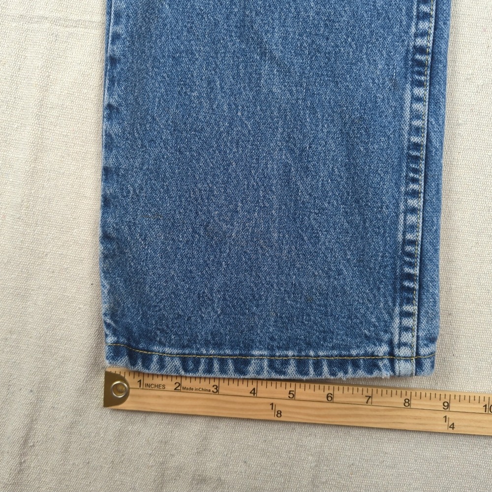 Wrangler Jeans Mens 38x32 Blue George Strait Cowboy Cut Western Distressed 936 - Picture 6 of 15